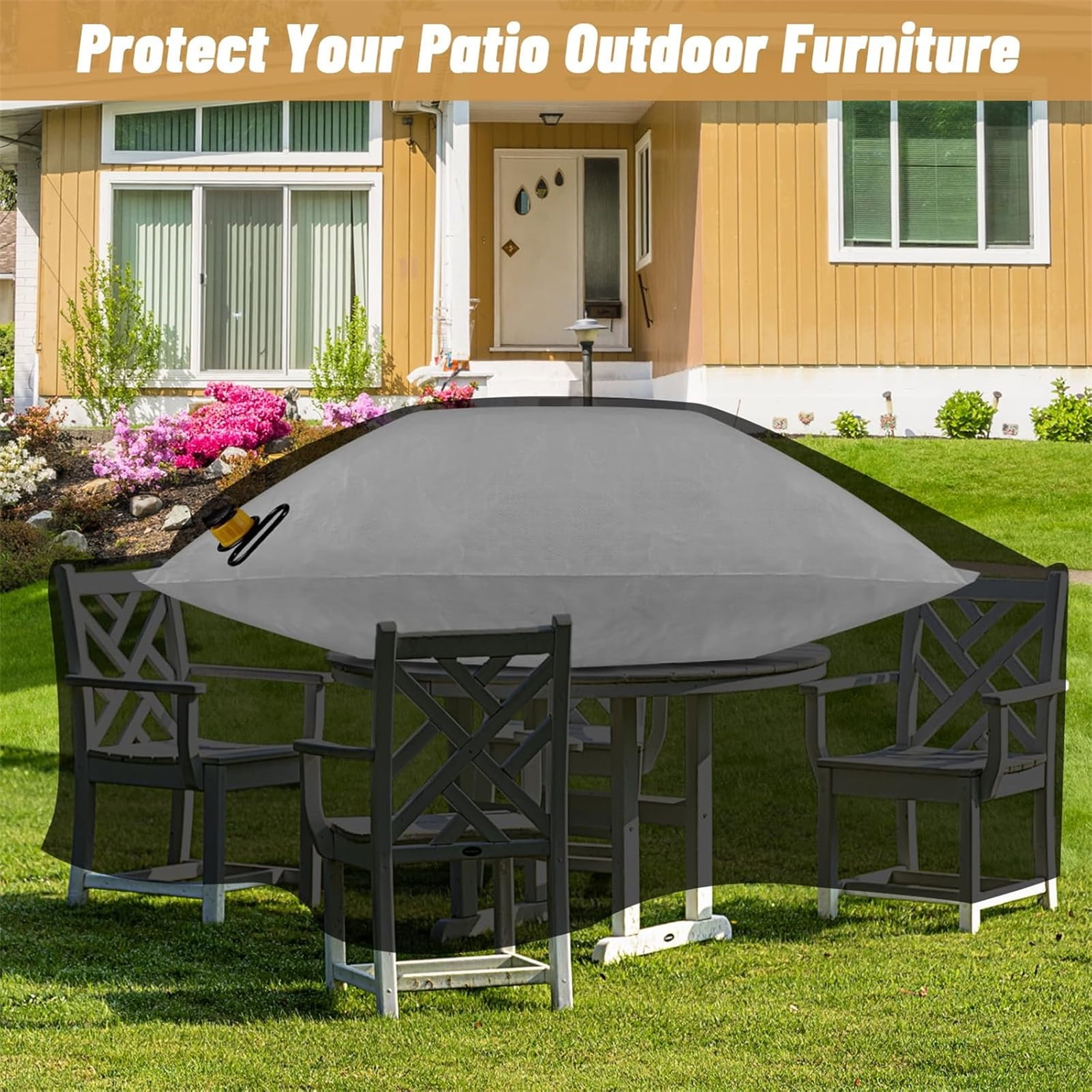 Inflatable Air Pillow For Outdoor Patios Furniture Covers Waterproof Support Cushions Prevents Rain Snow Buildups Sturdy Materials