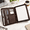 Brown, variant on Brown Leather Zipper Binder Portfolio Case for Men and Women