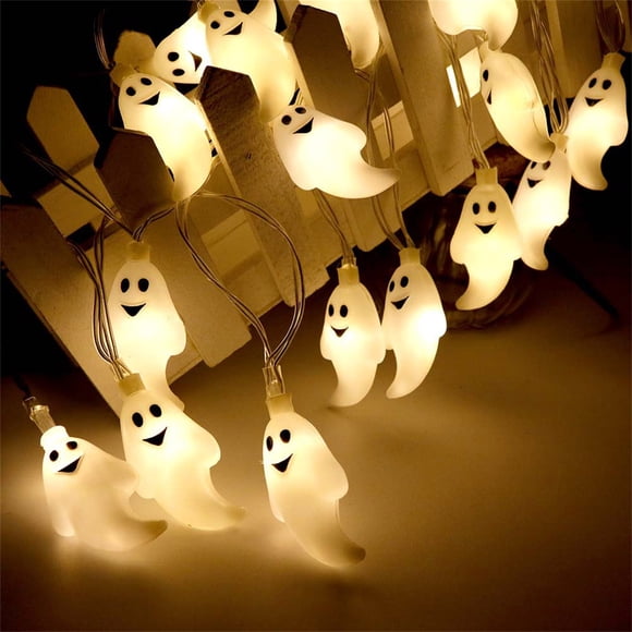 Oioii Halloween Lights, LED Ghost lamp string for Home Window Indoor Outdoor Halloween Party Decorations with 20 Light String