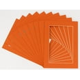 thumbnail image 1 of Dark Orange Acid Free 12x16 Picture Frame Mats with White Core Bevel Cut for 8.5x11 Pictures - Fits, 1 of 3