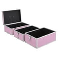 thumbnail image 5 of vidaXL Make-up Case 37x24x40 cm Pink Aluminium, 5 of 5