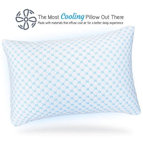 Gel and Memory Foam Infused Reversible Cooling Pillow, MultiUse Cool