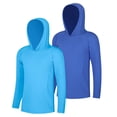 thumbnail image 1 of BIG ELEPHANT Paquete de 2 Sudaderas Atléticas para Niños - Absorción de Humedad, Ventilación de Malla, Camisetas de Rendimiento de Manga Larga de Secado Rápido, Tallas XS-XXL, 1 of 6