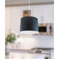 thumbnail image 4 of 16" W 2 Light Pendant Textured Slate Blue Shade with Diffuser, White Cord, 4 of 5