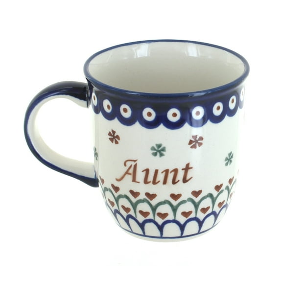 Blue Rose Polish Pottery Aunt Mug