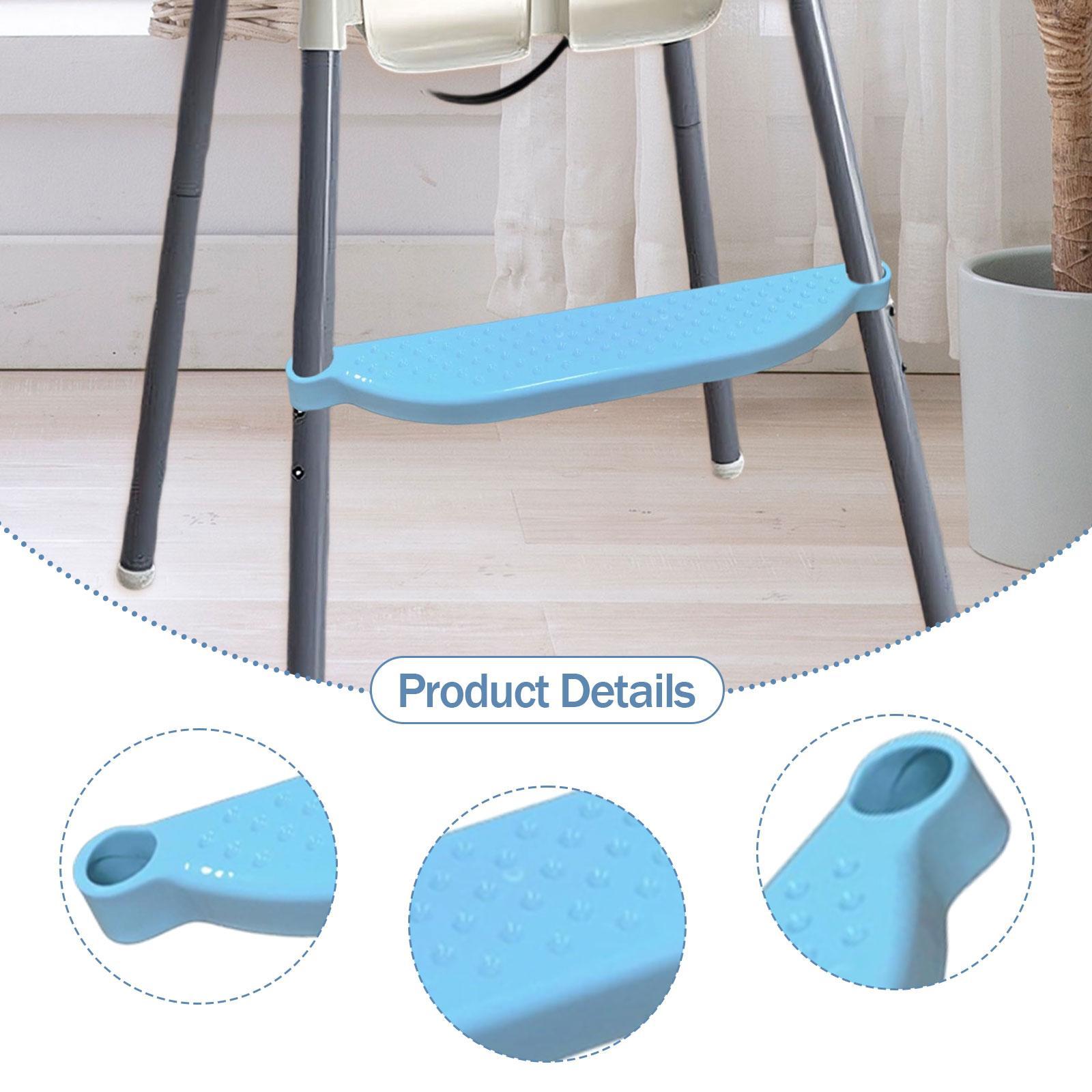 Zxpjkyu High Chair Foot Rest Accessory Easily Install Dining Room Restaurant Nonslip Blue