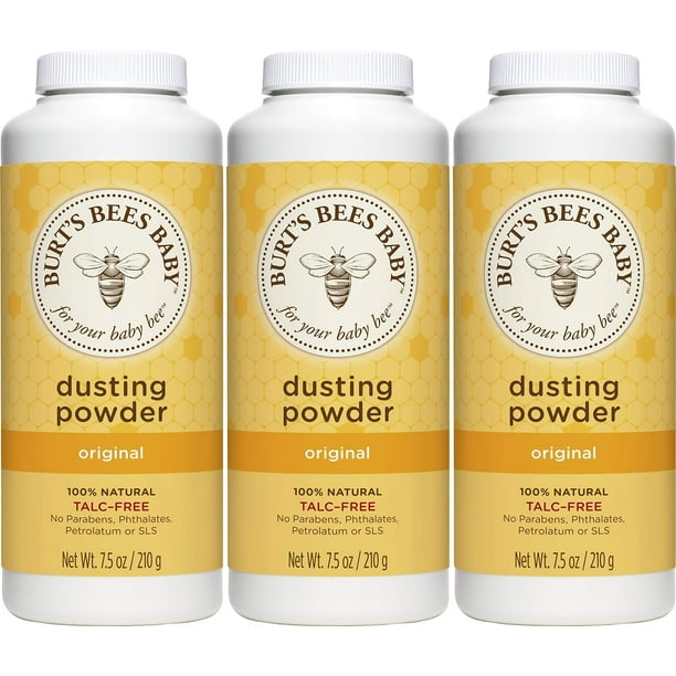 Burt's Bees Baby Bee Dusting Powder, Talc Free, 7.5Ounce Bottles (Pack