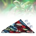 thumbnail image 5 of Reptiles Hamaca Triangular Patrón De Flores De Colores Dragón Barbudo Tumbona Colgante con Ventosas para Animales Pequeños L Negro, 5 of 5