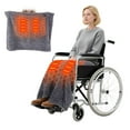 thumbnail image 1 of BKER Warm Blankets Mini Heated Blanket Portable Heated Shawl Button Design Heated Throw Foldable Blanket Camping Blanket For Winter Home, 1 of 7