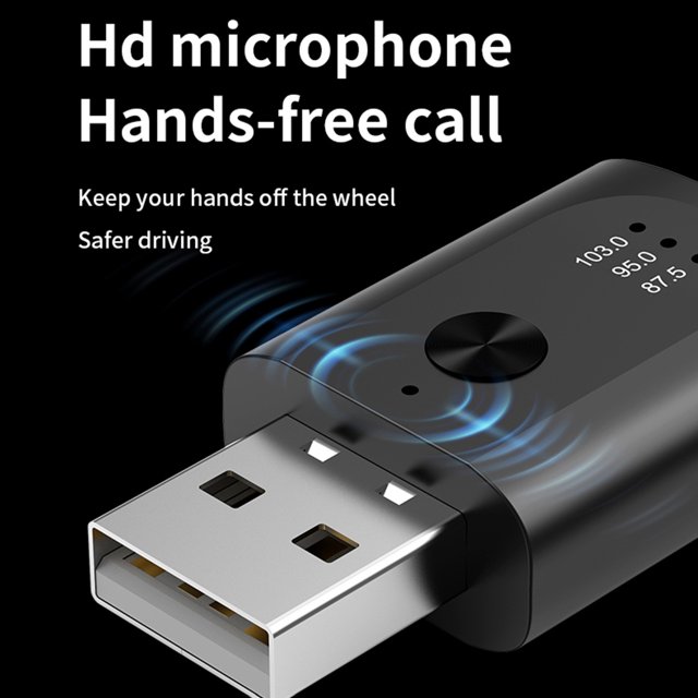 Receptor Transmisor para Coche Compatible con Bluetooth con Pantalla LED para Radio FM