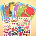thumbnail image 1 of Libros de pegatinas para hacer caras para niños pequeños, juegos de rompecabezas nuevos, juguetes divertidos, regalo, pegatinas reutilizables de princesas de animales de dibujos animados, 1 of 5