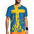 thumbnail image 4 of Exclusive design Sweden Flag Grain 3D Printed Men For Running Bike Soccer Tennis Fitness Sports tshirt Mesh Fans Short T-shirt, 4 of 10