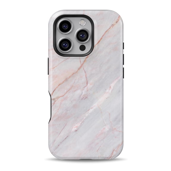 DesignSkinz Scratch-Resistant Hard Slim Case Compatible with iPhone 16 (Compatible with MagSafe) - Slate Marble Surface V14