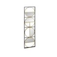thumbnail image 5 of Hassch 12" x 47" Rectangle Wall Mirror with Black Frame and Four Champagne Gold Circle Design, Unique Contemporary Accent, Home Decor for Bedroom, Living Room, Entryway, Office, 5 of 6