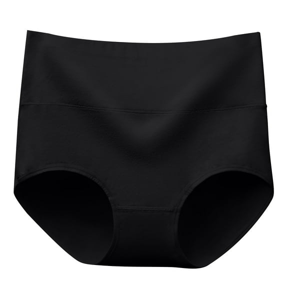 MuZeFu Tummy Control Underwear for Women Womens Underwear Soft High Waist Breathable Solid Color Briefs Panties For Women