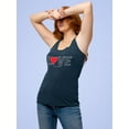 thumbnail image 2 of Three Dimensional Love  Racerback Tank Women -Image by Shutterstock, Female XX-Large, 2 of 4