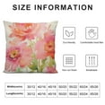 thumbnail image 6 of COMIO  Throw Pillow Case Peach Peony Square Cushion Cover Standard Pillowcase for Men Women Home Decorative Sofa Armchair Bedroom Livingroom 2pc, 6 of 6