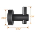 thumbnail image 7 of 4-Piece Wall-Mounted Bathroom Robe Hook with hidden mounting base in Black, 7 of 7