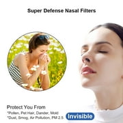 Super Defense Nasal Filters for Reducing Allergens, Dust, Mold, and PM2.5 Air Pollution