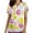 Yellow, variant on Luxalzxs Easter Day Women Scrubs_Tops Workwear V-Neck Short Sleeve Bunny Eggs Print Nursing Uniform Scrubs_Shirts with Pockets