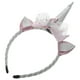 thumbnail image 5 of KAKOWELY Diadema de malla de unicornio para niños con orejas de peluche, tocado encantador, accesorios para fotos de fiesta para cumpleaños y festivales., 5 of 5
