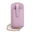 thumbnail image 1 of Bolso pequeño portátil para teléfono móvil, mini bolso de hombro bonito para niña, color morado, 1 of 5