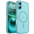 thumbnail image 1 of Funda magnética CANSHN para iPhone 16 Plus, color verde azulado, 1 of 7