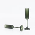 thumbnail image 4 of Efavormart 12 Pack Vintage Ribbed Champagne Flutes 4oz Hunter Emerald Green – Disposable Plastic Toasting Glasses, 4 of 4