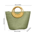 thumbnail image 3 of Bolso de Mano Tejido con Paja de Papel y Asa de Anilla de Ratán – Bolso de Playa de Verano para Mujer, Ideal para Viajes y Vacaciones., 3 of 6