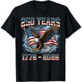 thumbnail image 6 of 250 Years 1776‑2026 Bald Eagle American Flag Patriotic Shirt, Black S‑5XL 100% Cotton Short‑Sleeve Crew‑neck Graphic T‑Shirt For Men, 6 of 6