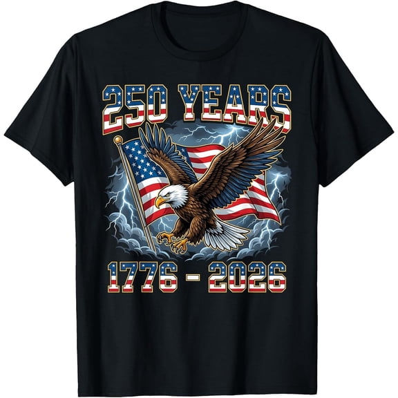 250th Anniversary USA Patriotic 250 Years American 4th July T-Shirt, Comfortable Breathable Soft Tee, Men's 100% Cotton Graphic T-Shirt 180gsm