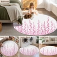 thumbnail image 5 of Round Rugs 7Ft, Pink Round Area Rug Washable Indoor Throw Carpet, Polka Dots Watercolor Abstract Art Large Non Slip Circle Rug for Dining Room Playroom Home Decor Aesthetic, 5 of 8