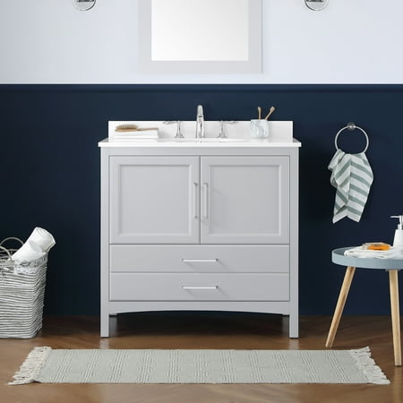 Dove Gray Single Sink Bathroom Vanity, 36 Bathroom Vanity Canada