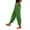 Green, variant on Women's Plus Size Harem Pants Waffle Knit High Waist Tapered Trousers Side Slit Loose Fit Lounge Pants with Pockets for Travel