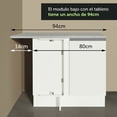 thumbnail image 4 of Mueble de cocina Madesa Glamy Esquinero 1 puerta Blanco, 4 of 10
