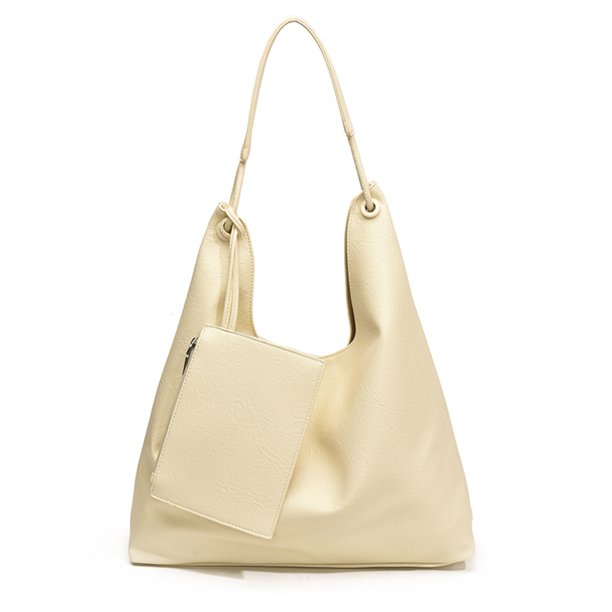 Nicho Textura Y Versátil Bolso Mujer Elegante Con Un Hombro Y Axila Con Pequeño Bolso Likrtyny Blanco