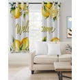thumbnail image 2 of Yellow Lemons Blackout Curtains for Bedroom/Living Room, Thermal Insulated Kitchen Curtains, Summer Fruits Leaves Pastoral Botanical Grommet Darkening Window Treatment Drapes 52"x84"x2, 2 of 8