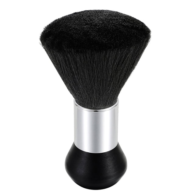 Cepillo de peluquero para el cuello, cepillo para quitar polvo negro, cepillo para el cuello para cortar el pelo, cepillo de peluquero negro y marrón, cepillo de limpieza para peluquería