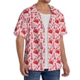 thumbnail image 2 of KLL Crabs Starfish Print Men's Shirt Short Sleeve Button Down Summer Cuba Beach Shirts- Small, 2 of 5
