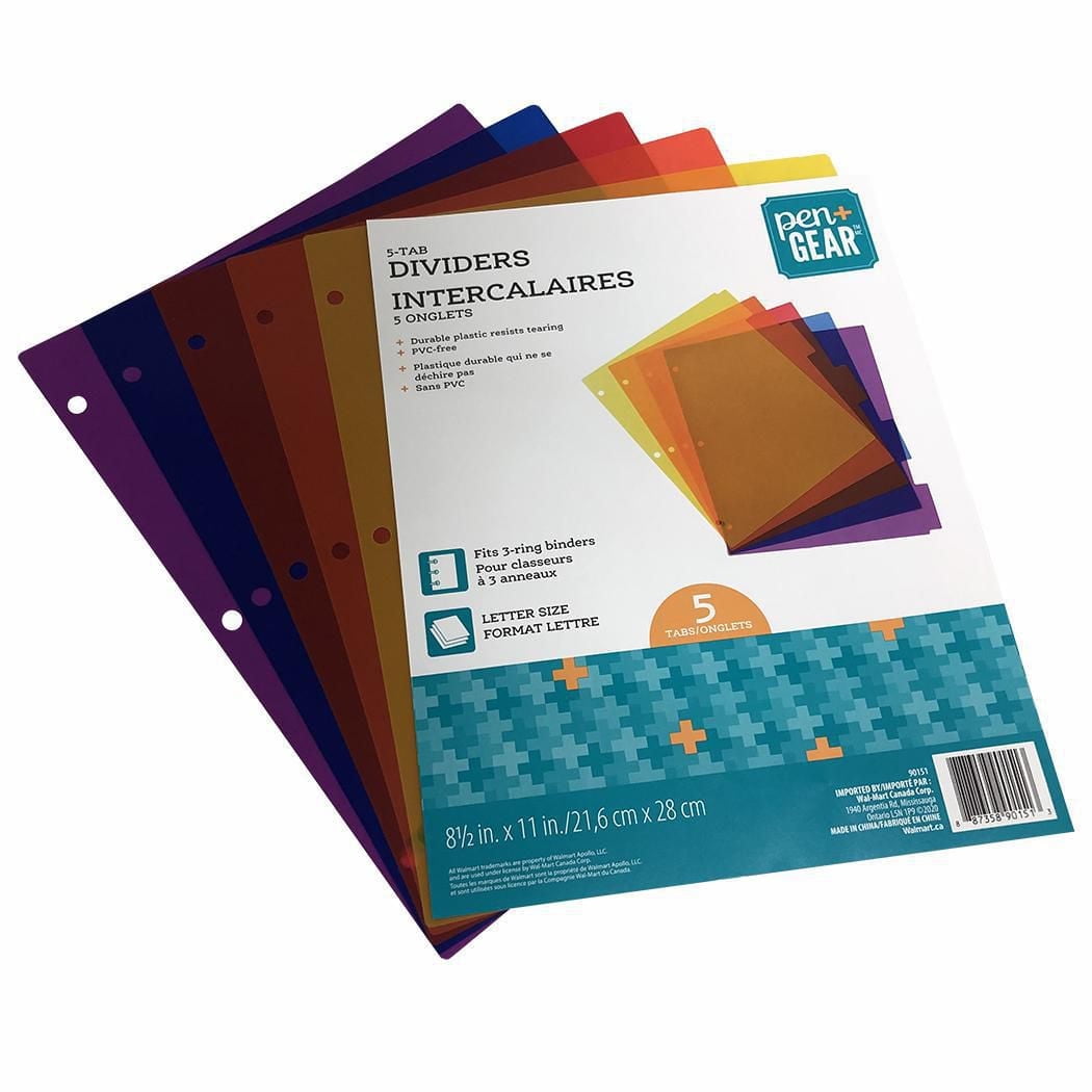 PEN+GEAR INTERCALAIRES 5 ONGLETS 5 ONGLETS