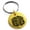 Gold, variant on Stainless Steel Letter G Initial 3D Cube Box Monogram Engraved Small Medallion Circle Charm Keychain Keyring