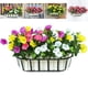thumbnail image 5 of QIFEI 1 paquete de flores artificiales para exteriores, resistentes a los rayos UV, simulación de gloria de la mañana, petunia, decoración para bodas, hogar, rosa roja, 5 of 8