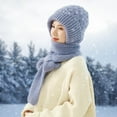 thumbnail image 4 of ZOUSSIQI Integrated Ear Protection Windproof Cap Scarf, Elastic Warm Conjoined Ear Protection Knitted Hat, Winter Beanie Hat Scarf CA919-45970, 4 of 6