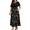 Black, variant on Women Plus Size Dresses Short Sleeve Loose Ribbed Casual Long Maxi Dresses with Pockets L-4X