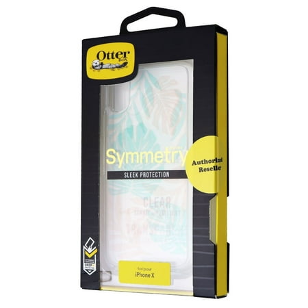 OtterBox Symmetry Series Hybrid Case for iPhone X - Clear / Transparent Leaves (Used)