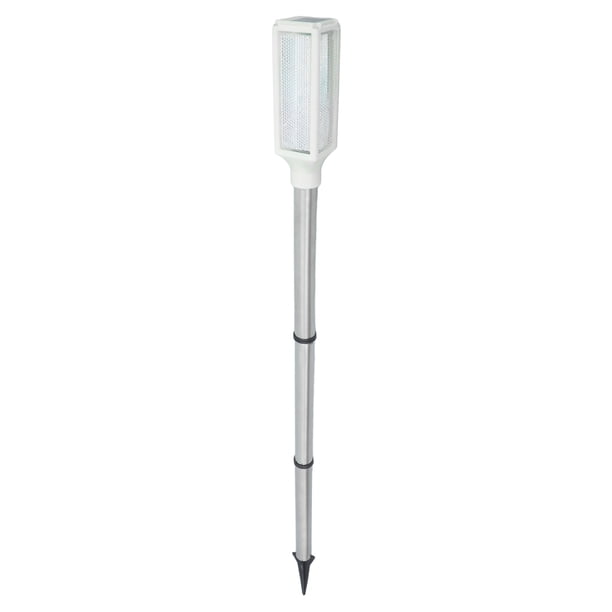 Luz de advertencia solar: Lámpara de estaca para caminos exteriores - Luz solar - Lámpara de inserción para césped, patio, jardín o terraza