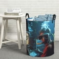 thumbnail image 6 of Sikiie Underwater Office Diver Print Round Dirty Clothes Basket, Waterproof Standing Foldable Storage Basket, for Laundry Room, Bedroom, Bathroom Storage-Medium, 6 of 6