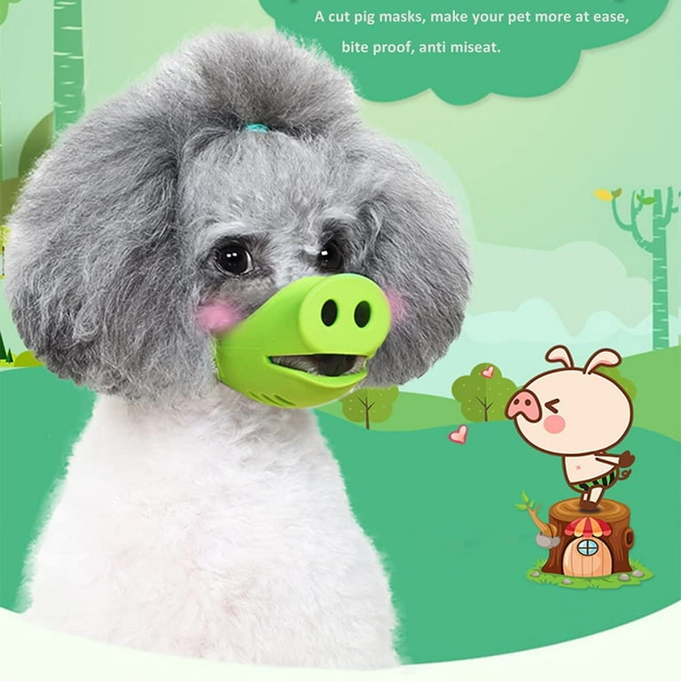Small Pet Dog Soft Silicone Muzzle, Adjustable Pig Nose Anti-bite,  Anti-Eating, Anti-Barking Masks - Walmart.com