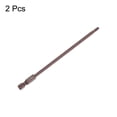 thumbnail image 3 of Uxcell T15 Magnetic Security Torx Screwdriver Bit 1/4" Hex Shank 6" Length, Red 2 Pack, 3 of 5