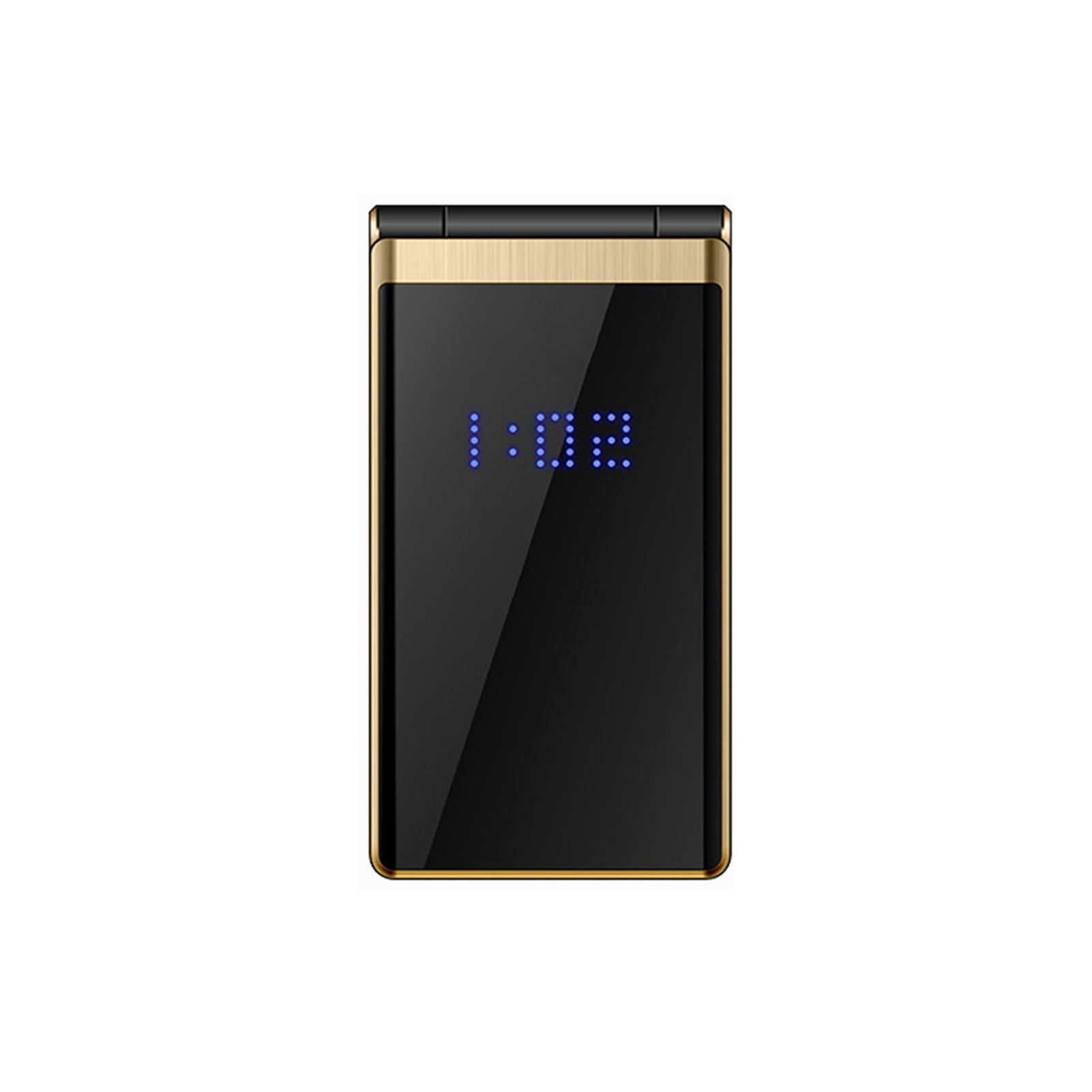 Xinyolin 1 Set M2 Handphone Flip Celular Dual-SIM Dual-Standby Large Screen Long Standby Time EU Plug Caller ID Number Elderly Mobile Phone for Home